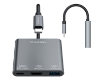 Wozinsky Hub USB-C PD 100W HDMI 4K@30Hz USB-A 10Gbps szary WHCH-01 - 1487908 - zdjęcie 3